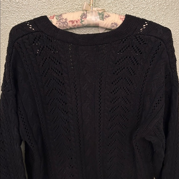 Time and Tru Black Button-Up Knit Cardigan - Picture 5 of 5